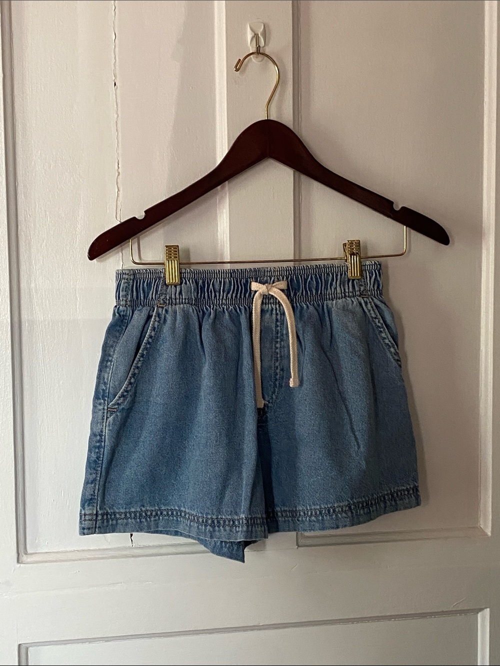 Old Navy Light Blue Denim Drawstring Girls' Shorts